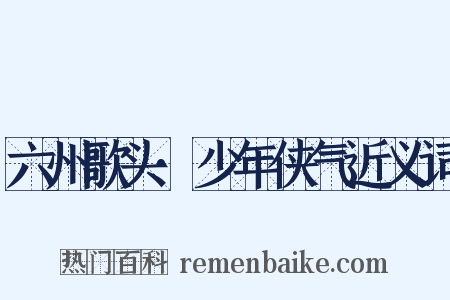 六州歌头·少年侠气近义词是什么意思的图片